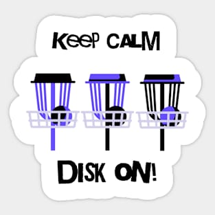 Keep calm disc on Sticker